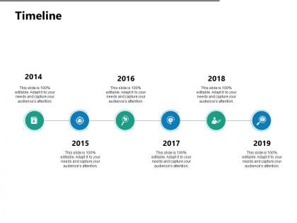 Timeline 2014 to 2019 years ppt powerpoint presentation slides visuals