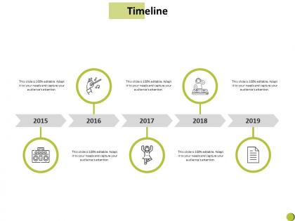 Timeline 2015 to 2019 c912 ppt powerpoint presentation visual aids deck