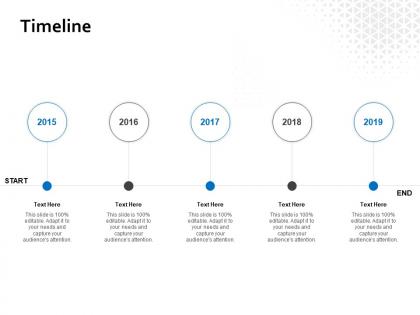 Timeline 2015 to 2019 l654 ppt powerpoint presentation outline example