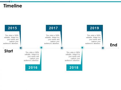 Timeline 2015 to 2019 l760 ppt powerpoint presentation infographics model