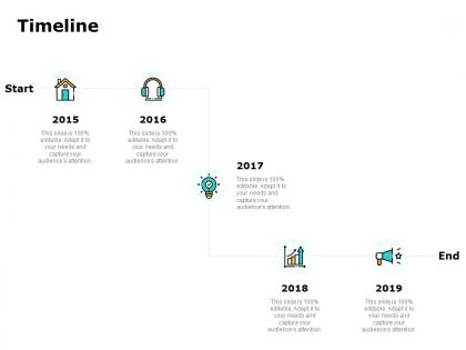 Timeline 2015 to 2019 l870 ppt powerpoint presentation slides example