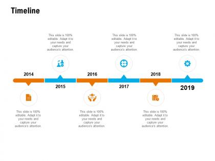 Timeline 2016 to 2019 c1058 ppt powerpoint presentation file maker