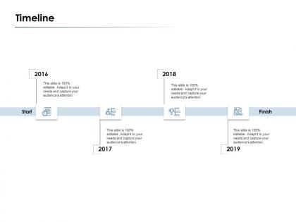 Timeline 2016 to 2019 c1201 ppt powerpoint presentation icon slide