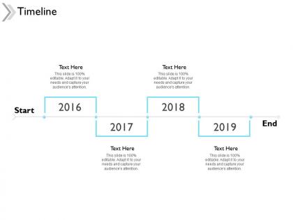 Timeline 2016 to 2019 f652 ppt powerpoint presentation model inspiration