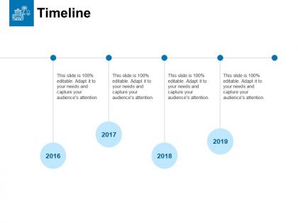 Timeline 2016 to 2019 l124 ppt powerpoint infographics grid