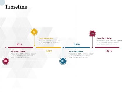 Timeline 2016 to 2019 l747 ppt powerpoint presentation slides graphics