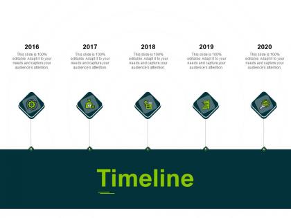 Timeline 2016 to 2020 f885 ppt powerpoint presentation ideas example file