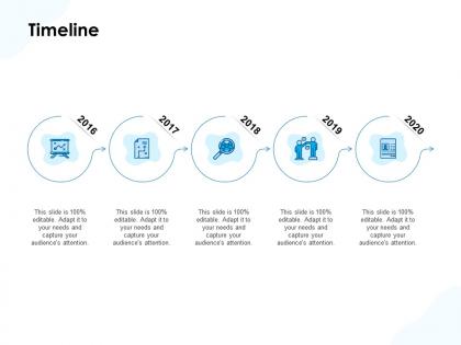 Timeline 2016 to 2020 l1312 ppt powerpoint presentation summary vector