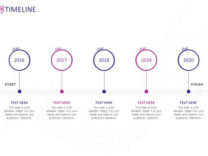 Timeline 2016 to 2020 l983 ppt powerpoint presentation styles elements
