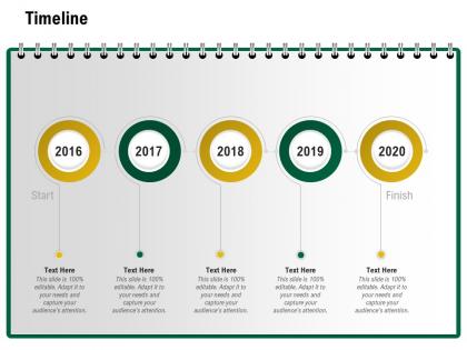 Timeline 2016 to 2020 m1244 ppt powerpoint presentation portfolio guidelines
