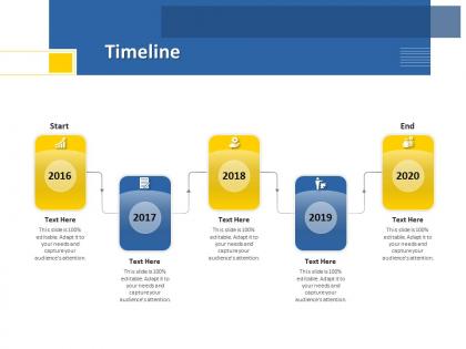 Timeline 2016 to 2020 m1264 ppt powerpoint presentation file summary