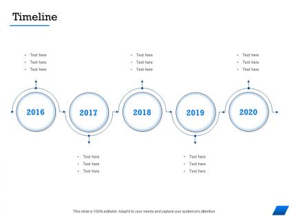 Timeline 2016 to 2020 m1683 ppt powerpoint presentation styles example
