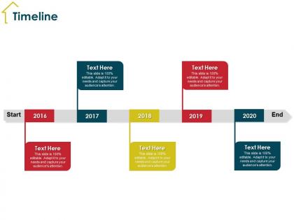 Timeline 2016 to 2020 m1944 ppt powerpoint presentation file gridlines