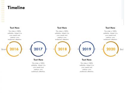 Timeline 2016 to 2020 years audit ppt powerpoint presentation infographics