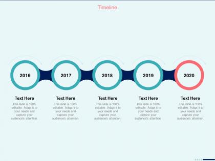 Timeline 2016 to 2020 years editable capture ppt powerpoint presentation portfolio