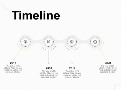 Timeline 2017 to 2020 ppt powerpoint presentation summary aids
