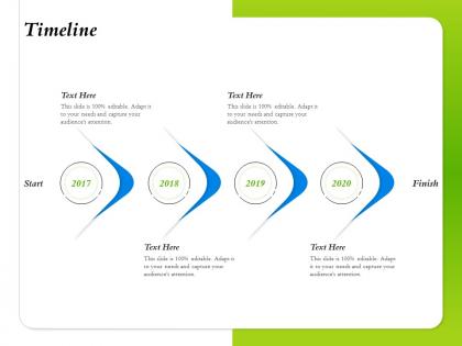 Timeline 2017 to 2020 years ppt powerpoint presentation slide download
