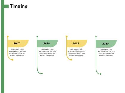 Timeline 2017 to 2020 years ppt powerpoint presentation summary layout ideas