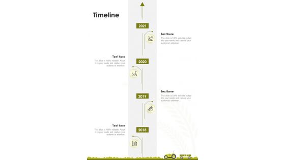 Timeline Agriculture Project Proposal One Pager Sample Example Document