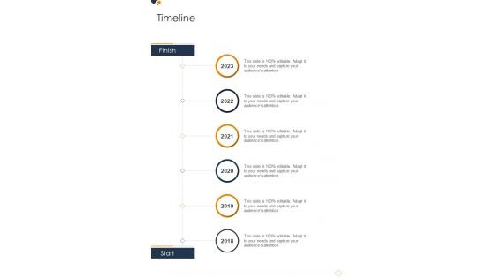 Timeline Business Advisory Proposal One Pager Sample Example Document