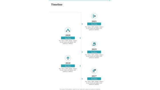 Timeline Business Purchasing Proposal Template One Pager Sample Example Document