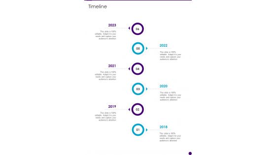 Timeline Business To Business Services Proposal One Pager Sample Example Document