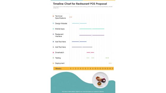 Timeline Chart For Restaurant POS Proposal One Pager Sample Example Document