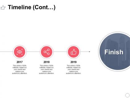 Timeline cont 2017 to 2019 l390 ppt powerpoint presentation slides