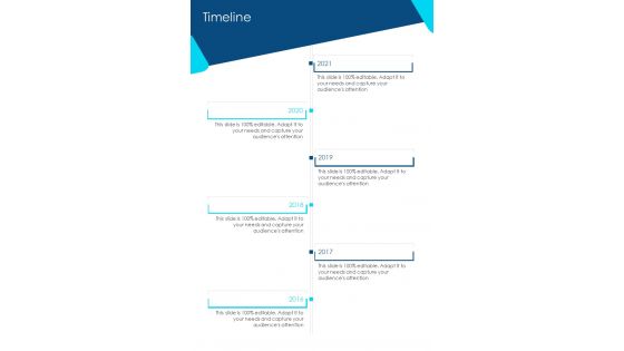 Timeline Copywriting Proposal Template One Pager Sample Example Document