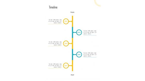 Timeline Employees Training Proposal One Pager Sample Example Document