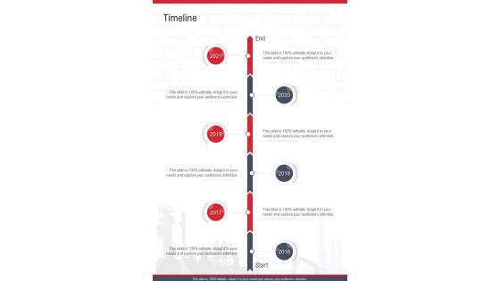 Timeline Engineering Proposal One Pager Sample Example Document