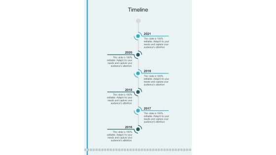 Timeline Enterprise Software Proposal Template One Pager Sample Example Document