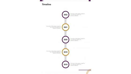 Timeline Entertainment Project Proposal One Pager Sample Example Document