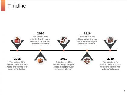 Timeline five year process ppt powerpoint presentation outline themes