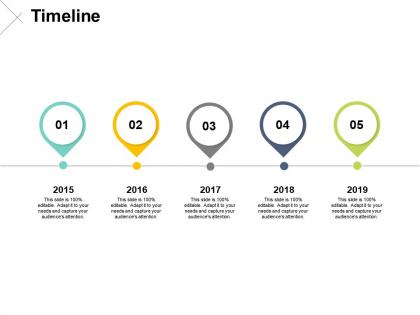 Timeline five years f155 ppt powerpoint presentation portfolio background