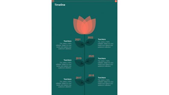 Timeline Florist Proposal One Pager Sample Example Document