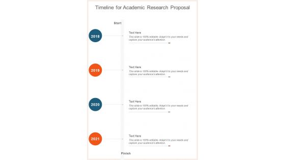 Timeline For Academic Research Proposal One Pager Sample Example Document