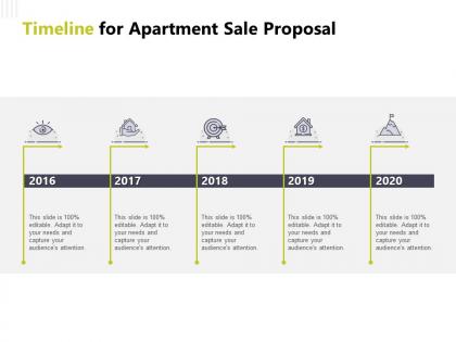 Timeline for apartment sale proposal 2016 to 2020 ppt powerpoint presentation slide