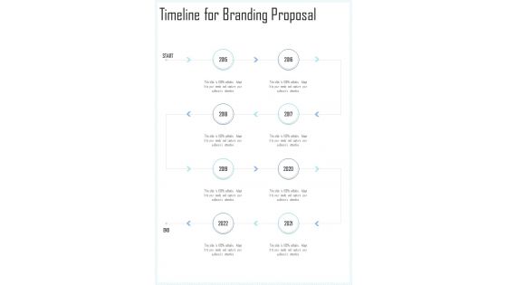 Timeline For Branding Proposal One Pager Sample Example Document