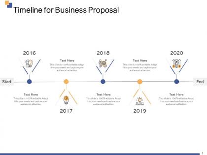 Timeline for business proposal 2016 to 2020 years ppt powerpoint infographic template