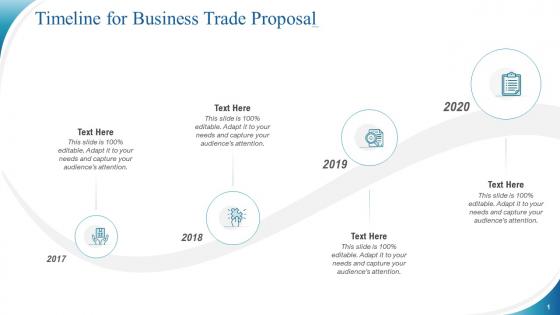 Timeline for business trade proposal ppt styles gallery