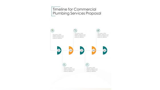 Timeline For Commercial Plumbing Services Proposal One Pager Sample Example Document