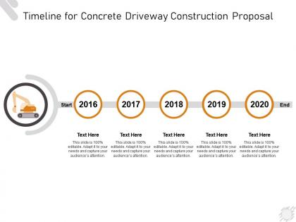 Timeline for concrete driveway construction proposal ppt powerpoint presentation styles skills