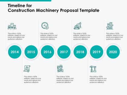 Timeline for construction machinery proposal template ppt powerpoint presentation inspiration topics