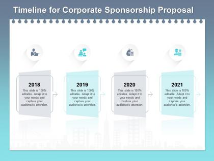 Timeline for corporate sponsorship proposal ppt powerpoint presentation outfit