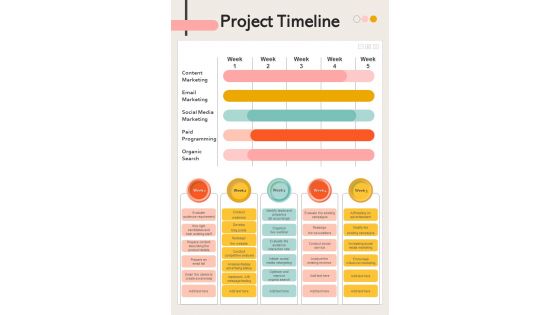 Timeline For Digital Marketing Campaign