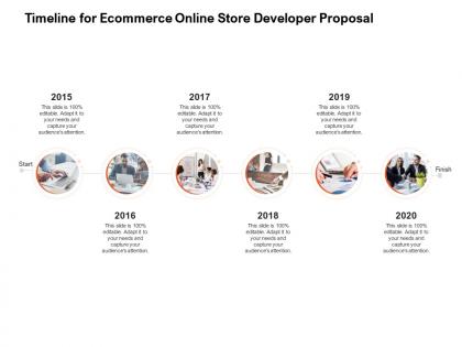Timeline for ecommerce online store developer proposal ppt powerpoint presentation icon example introduction