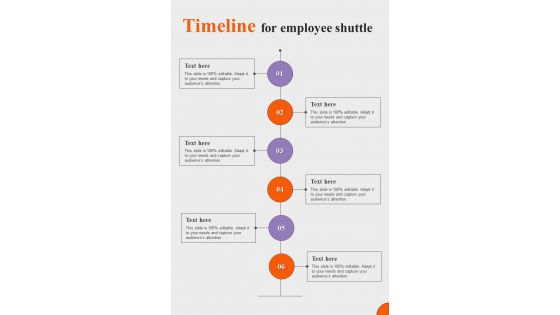 Timeline For Employee Shuttle Proposal For Employee Shuttle One Pager Sample Example Document