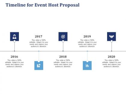 Timeline for event host proposal ppt powerpoint presentation gallery guide