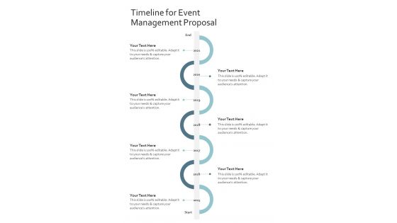 Timeline For Event Management Proposal One Pager Sample Example Document